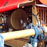 大きな太鼓ですねぇ。撥は南組南車と同じようなクッションつきですね