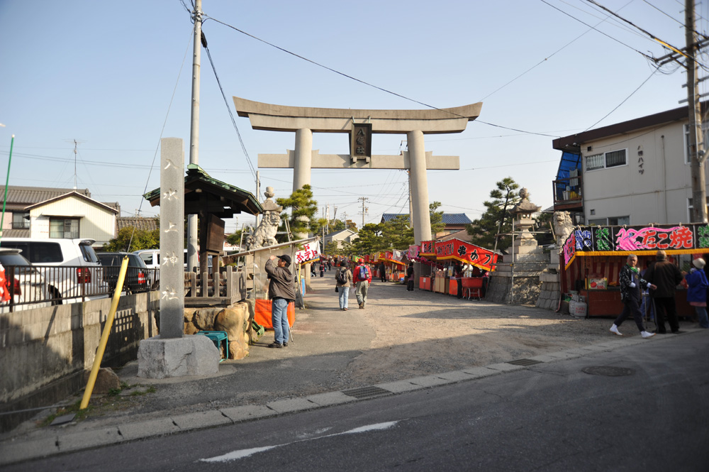 朝8時　乙川八幡社到着～　ここは「入水上神社」です！さぁ、おくるまを探しに行くぜ！