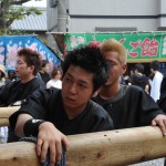 成岩神社打ち込み直前　楫方