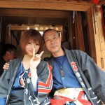 西組神車　囃子方03　仲良し親子