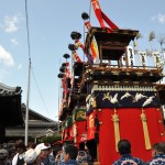 業葉神社　四輌整列しました。