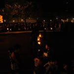 毎年恒例記念撮影　暗くてよく見えません。