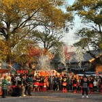南組南車　神社への打ち込み 1