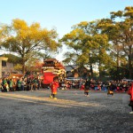 南組南車　神社への打ち込み 4