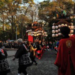 南組南車　神社への打ち込み 6