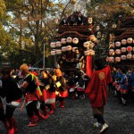 南組南車　神社への打ち込み 8