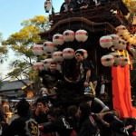 南組南車　神社への打ち込み 9