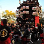 南組南車　神社への打ち込み 14
