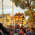 西組神車 神社への打ち込み 1