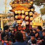 西組神車 神社への打ち込み 2