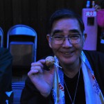 山車組長です。ビッグたこやき持ってご機嫌