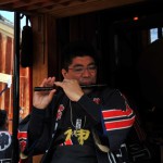 神車から笛の音が聞こえてきました。なじみの顔ぶれにニッコリ