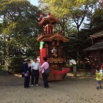 ミニ山車　敏車が展示されています