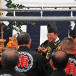 神主さんが乾杯の音頭を取ってくれました。